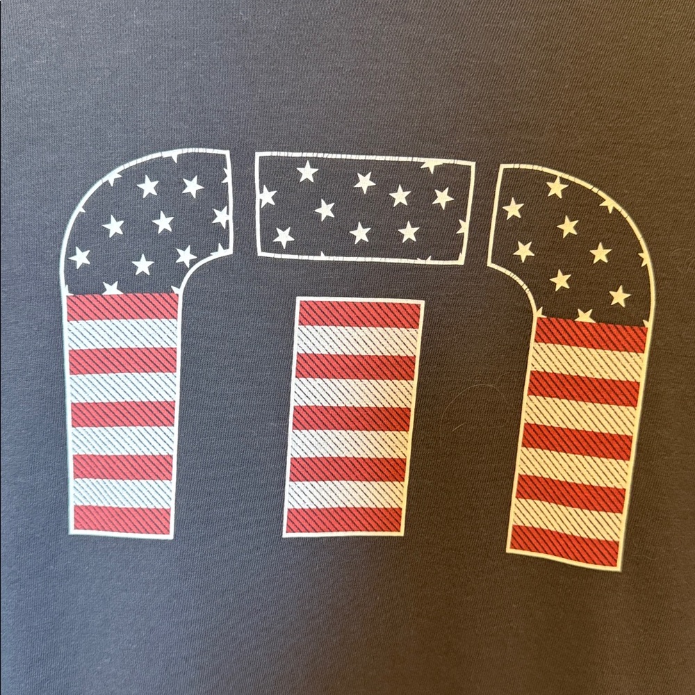 Travis Mathew Gray Tee with American Flag Design